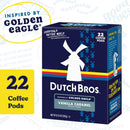 Dutch Bros Vanilla Caramel Flavored Coffee Inspired by Golden Eagle®, 22 Count, Medium Roast, Single Serve Coffee Pods for Keurig K-Cup Brewers