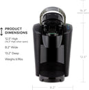 Keurig K-Compact Single-Serve K-Cup Pod Coffee Maker, with 3 Brew Sizes, Smart Start Feature, 36oz Removable Reservoir, Black